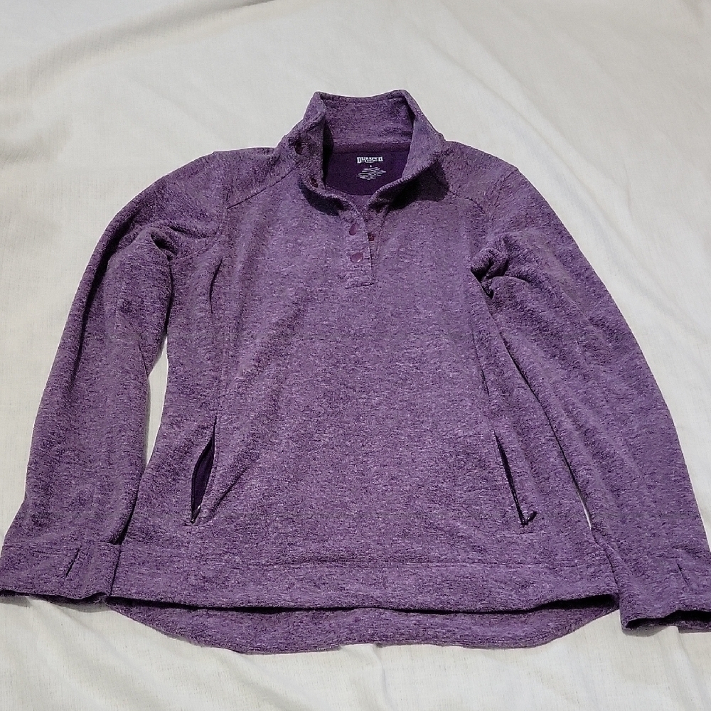 Duluth Trading Co Purple Quarter-Snap Pullover Fleece Size Small Mint Condition